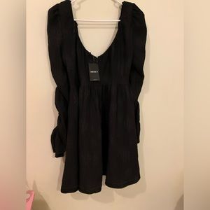 Long sleeve black dress